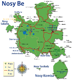 Carte de Nosy Be